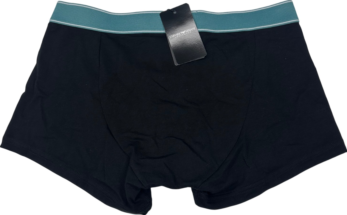 Emporio Armani Black Trunk - Stretch Cotton With Core Logo UK M