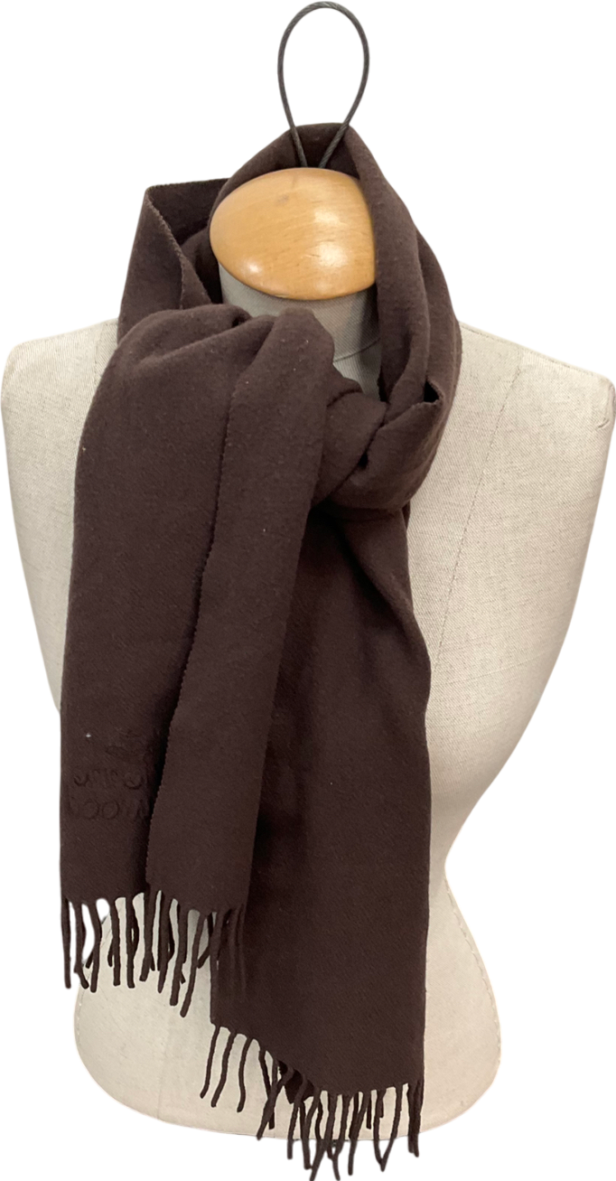 Vivienne Westwood Brown Embroidered Logo Scarf One Size