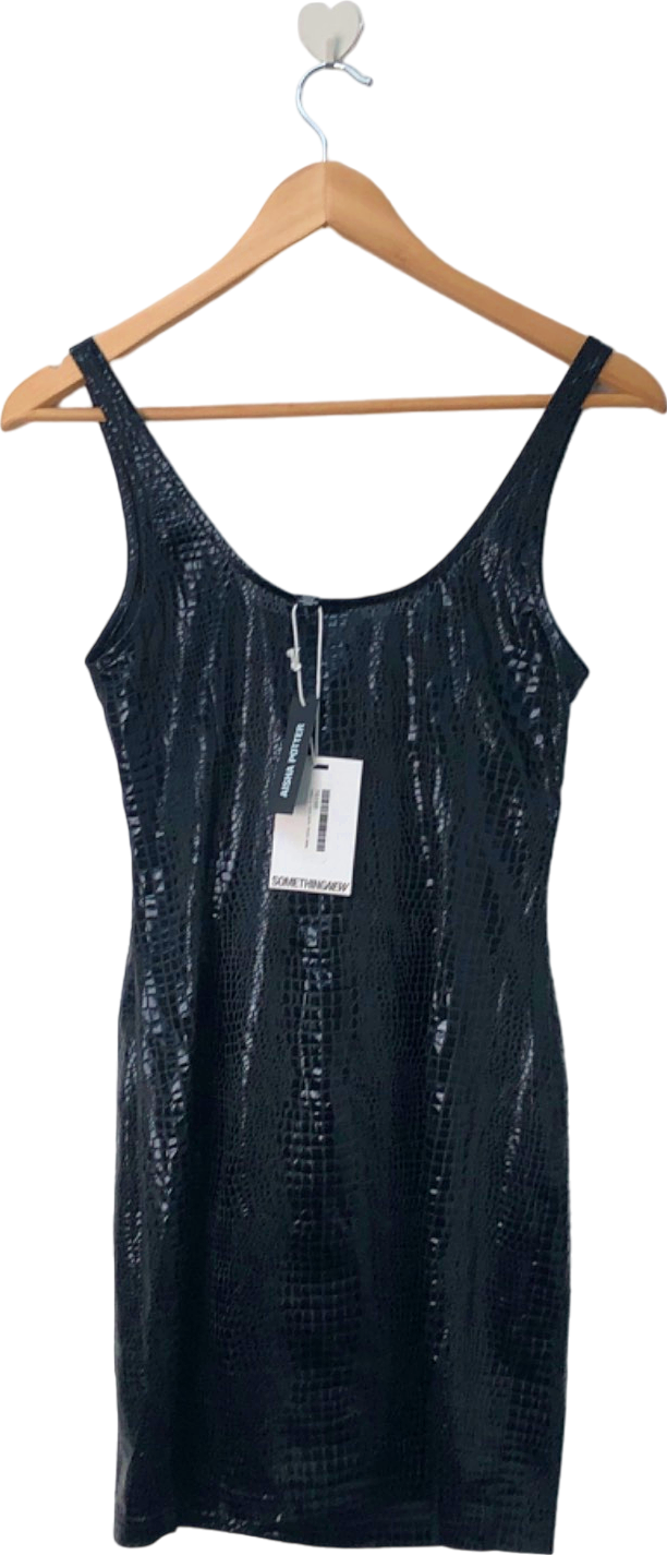 SomethingNew Black Snkloe SL Cutout Mini Dress M