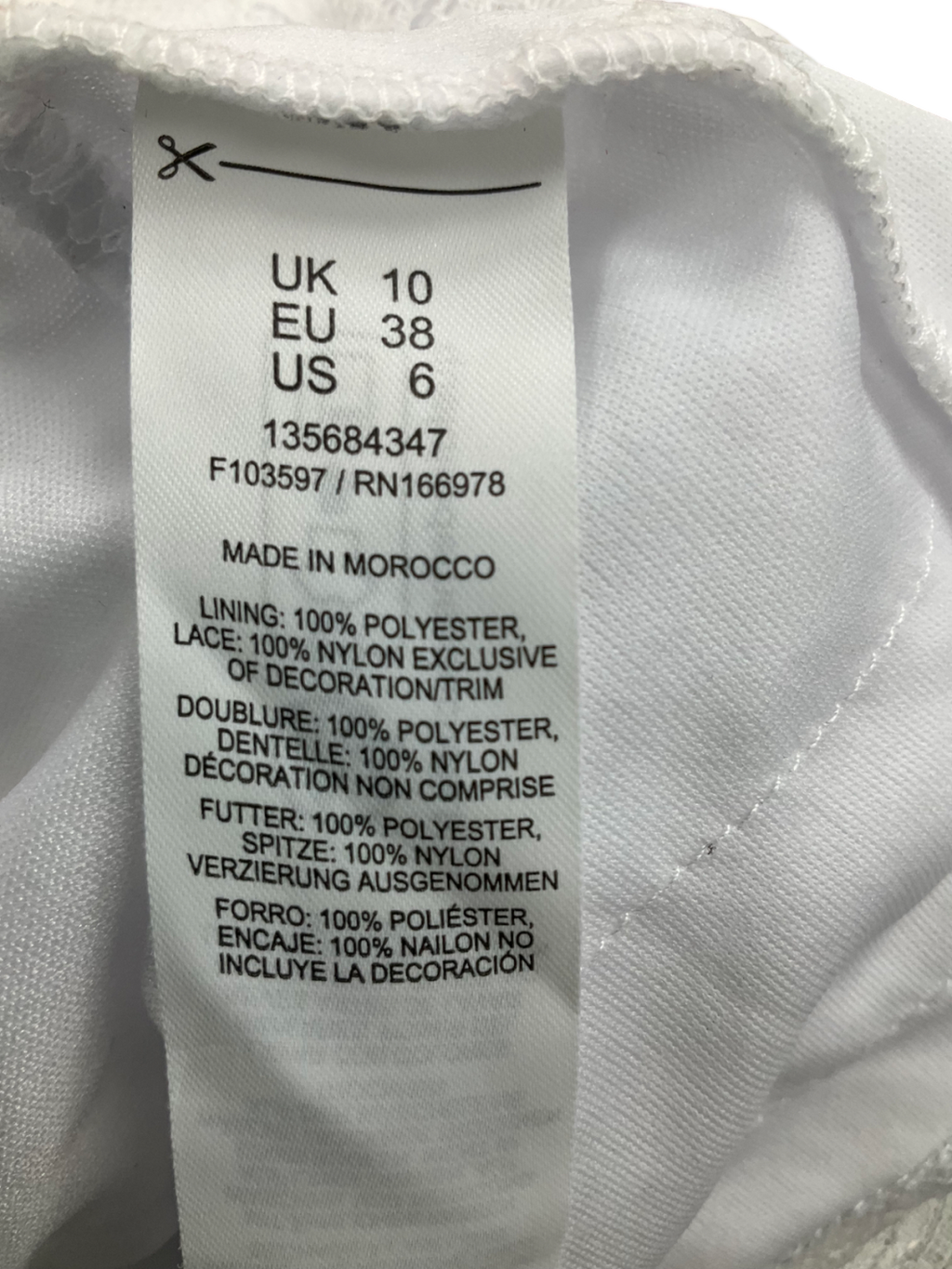 Miss Selfridge White Festival Ruffle Lace Skort UK 10
