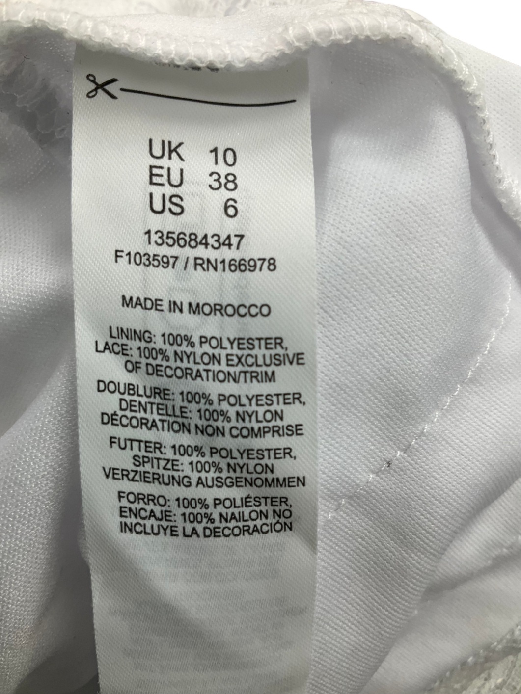 Miss Selfridge White Festival Ruffle Lace Skort UK 10