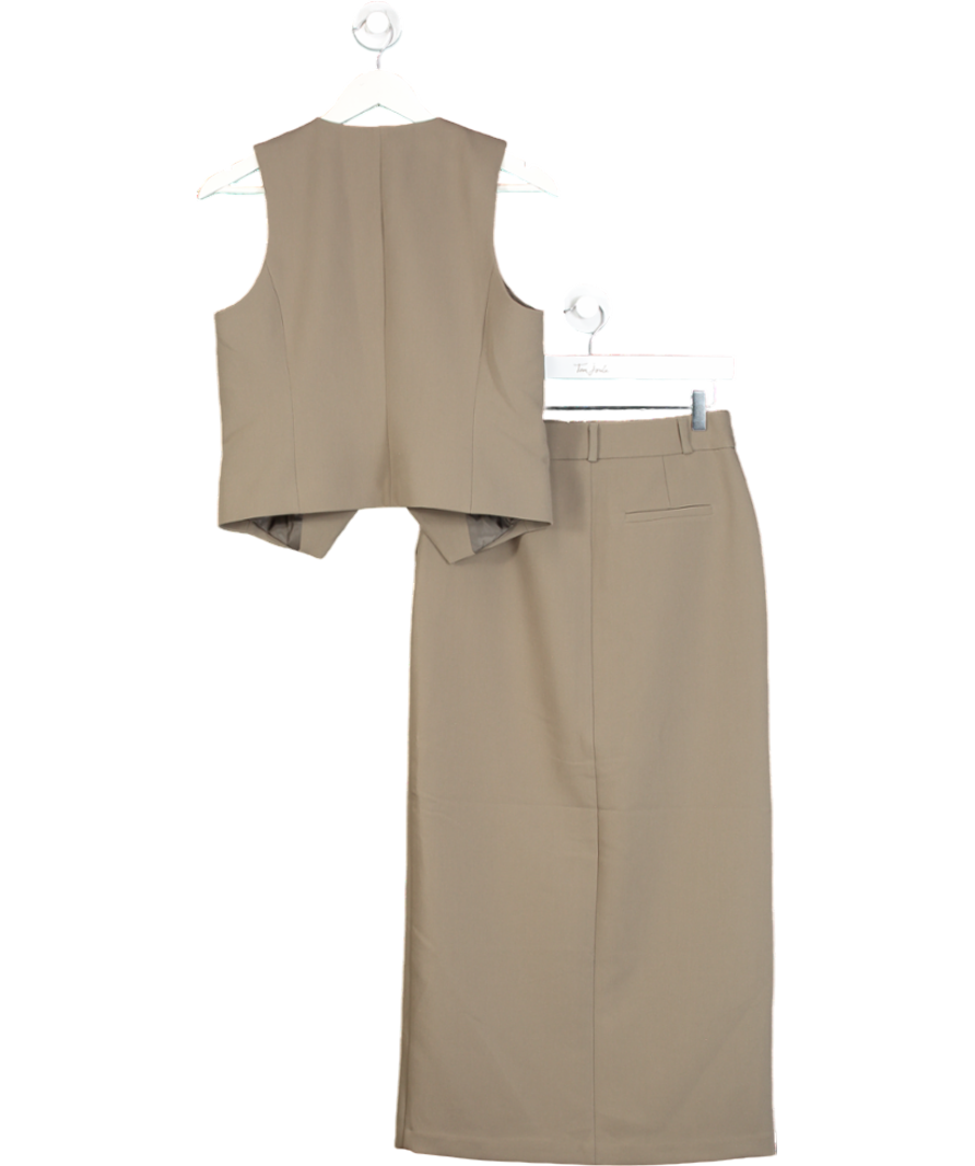 Next Green Tailored Maxi Skirt And Waistcoat UK 8