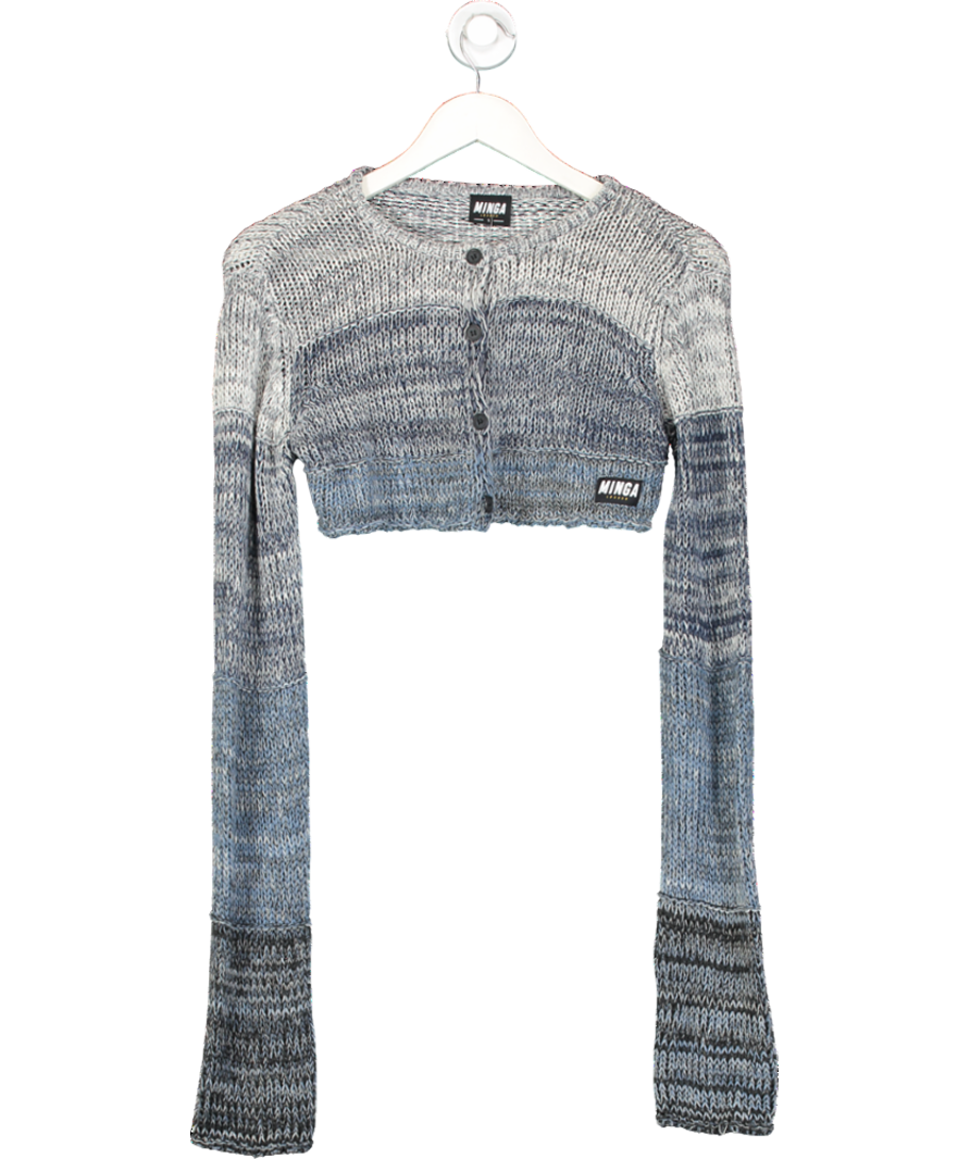 Minga London Blue Cropped Ombre Cardigan UK S
