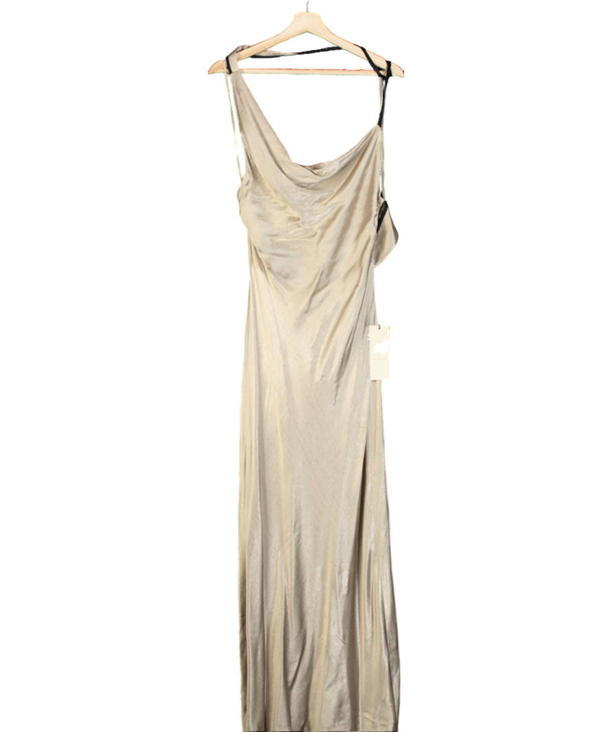 Bec + Bridge Beige Farah Cowl Dress UK 16