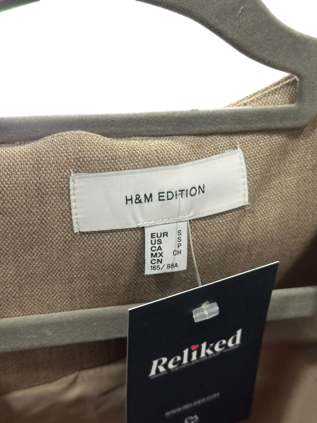 H&M Beige Side-slit Suit Waistcoat UK S