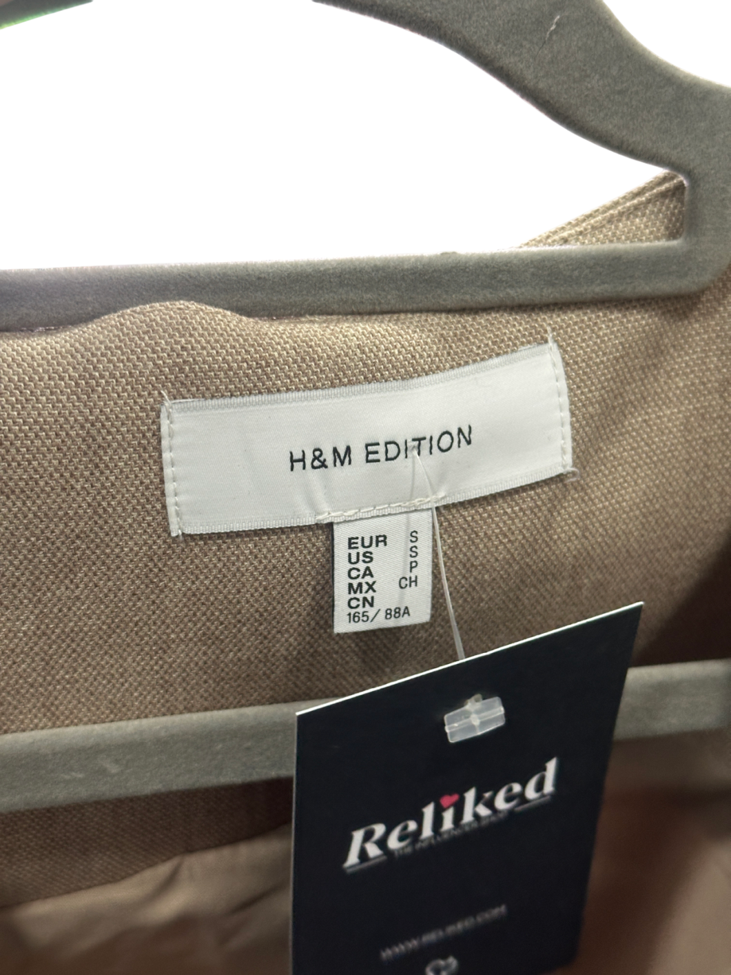 H&M Beige Side-slit Suit Waistcoat UK S