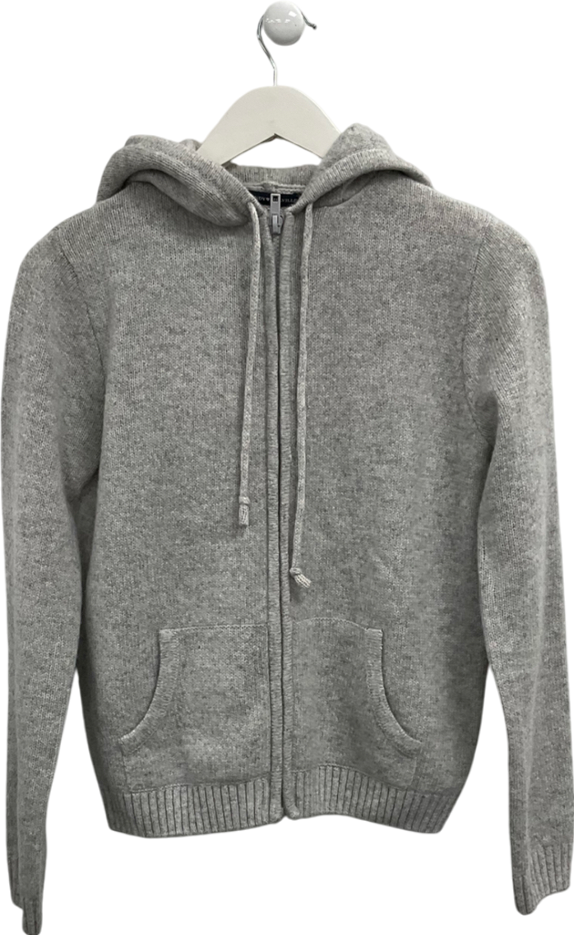 Brandy Melville Grey Alana Zip Up Hoodie One Size