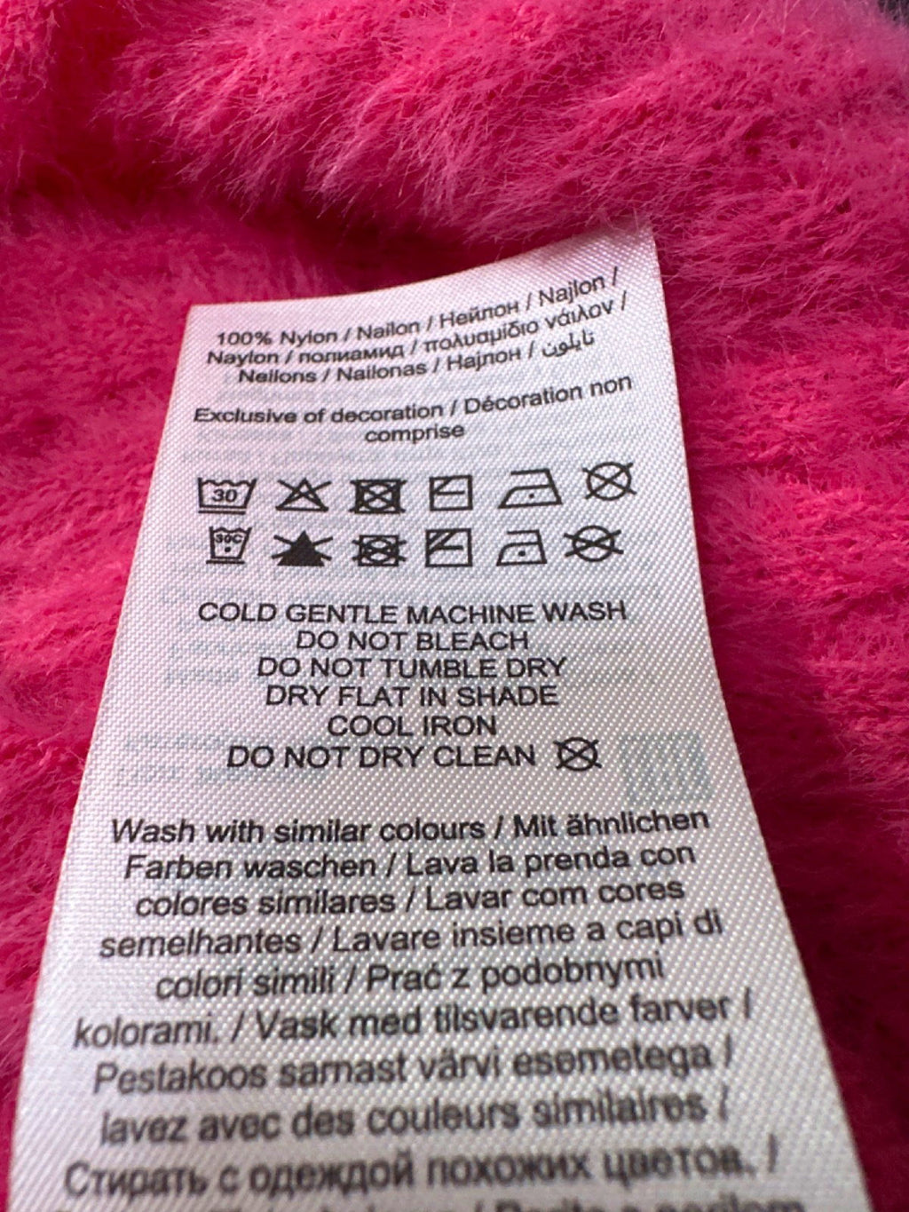 Noisy May Pink Ribbed V-Neck Sweater UK M