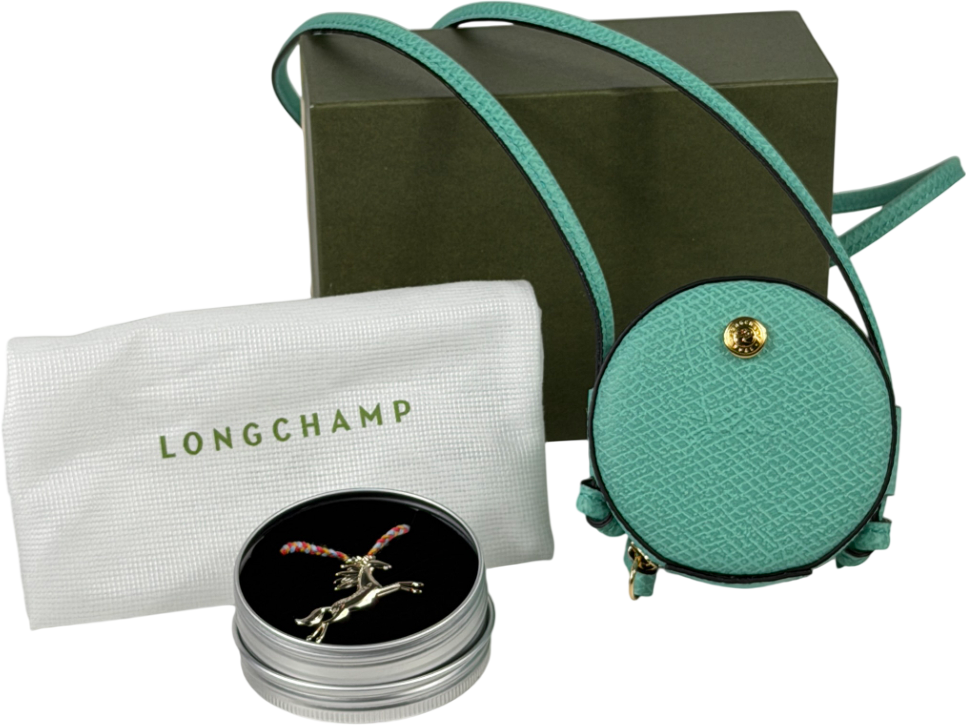 LONGCHAMP Mint Green 'epure Surf' Coin Purse With Gift