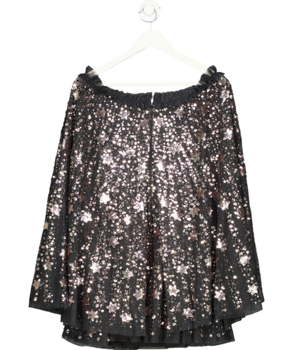 Needle & Thread Black Shooting Stars Cape Mini Dress UK 8