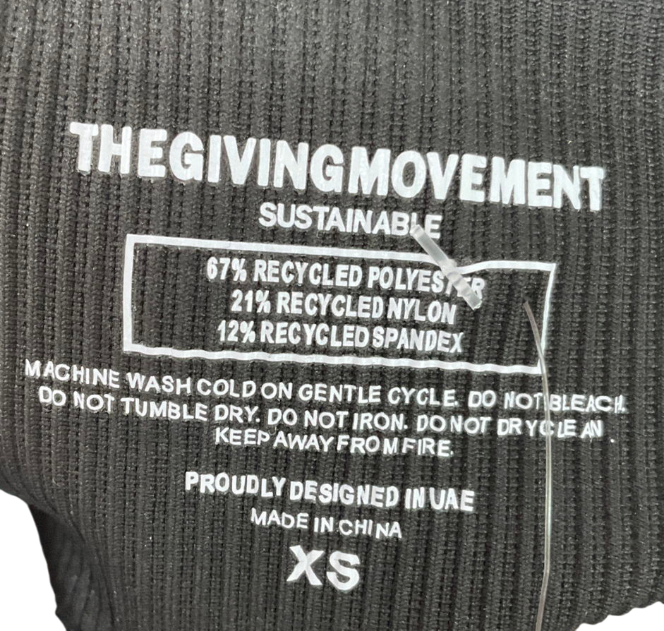 the giving movement Black Flared Leggings UK XS