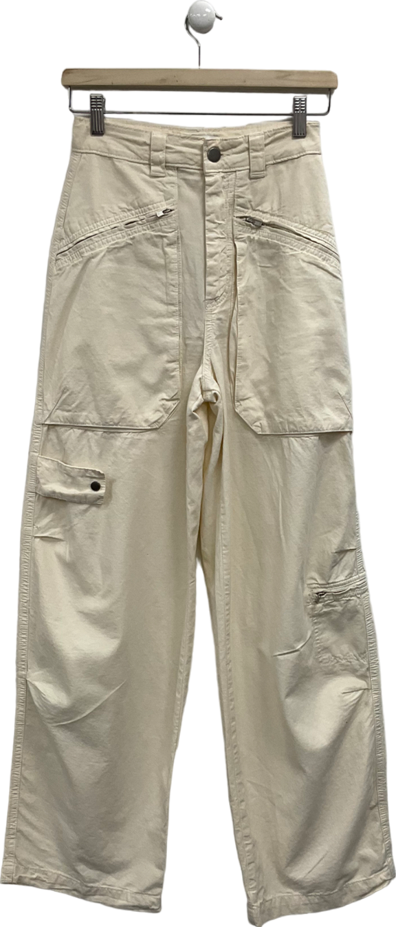 ZARA Beige Cargo Trousers UK 4