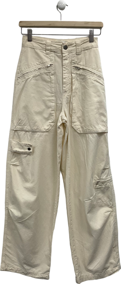 ZARA Beige Cargo Trousers UK 4