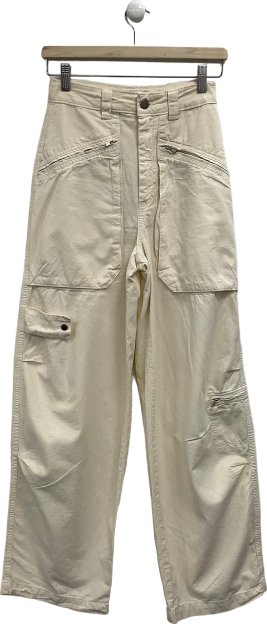 ZARA Beige Cargo Trousers UK 4