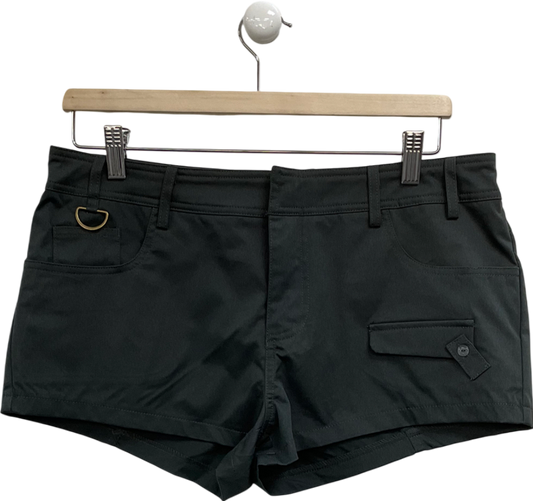 PrettyLittleThing Green Charcoal Twill Low Waist Cargo Shorts UK 10