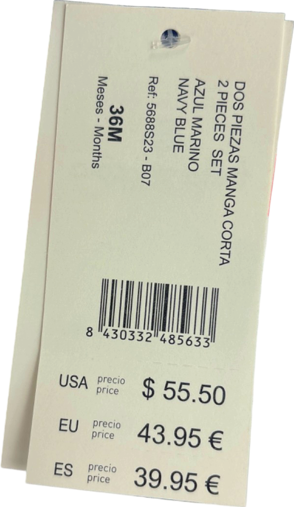 Tutto Piccolo Navy Blue 2 Pieces Set (Shirt & Shorts) UK Size 3 Years