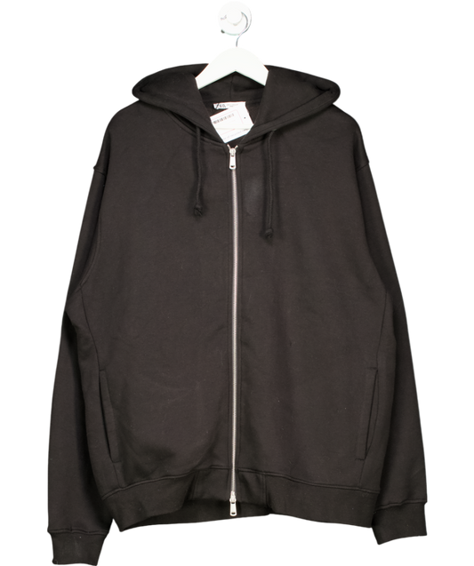 ZARA Black Basic Zip Hoodie UK XL