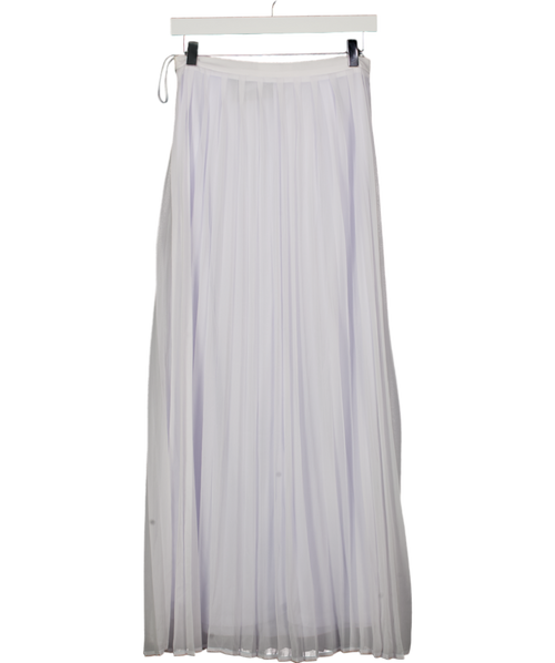 4th & Reckless Chiffon Pleated Maxi Skirt In White UK 8