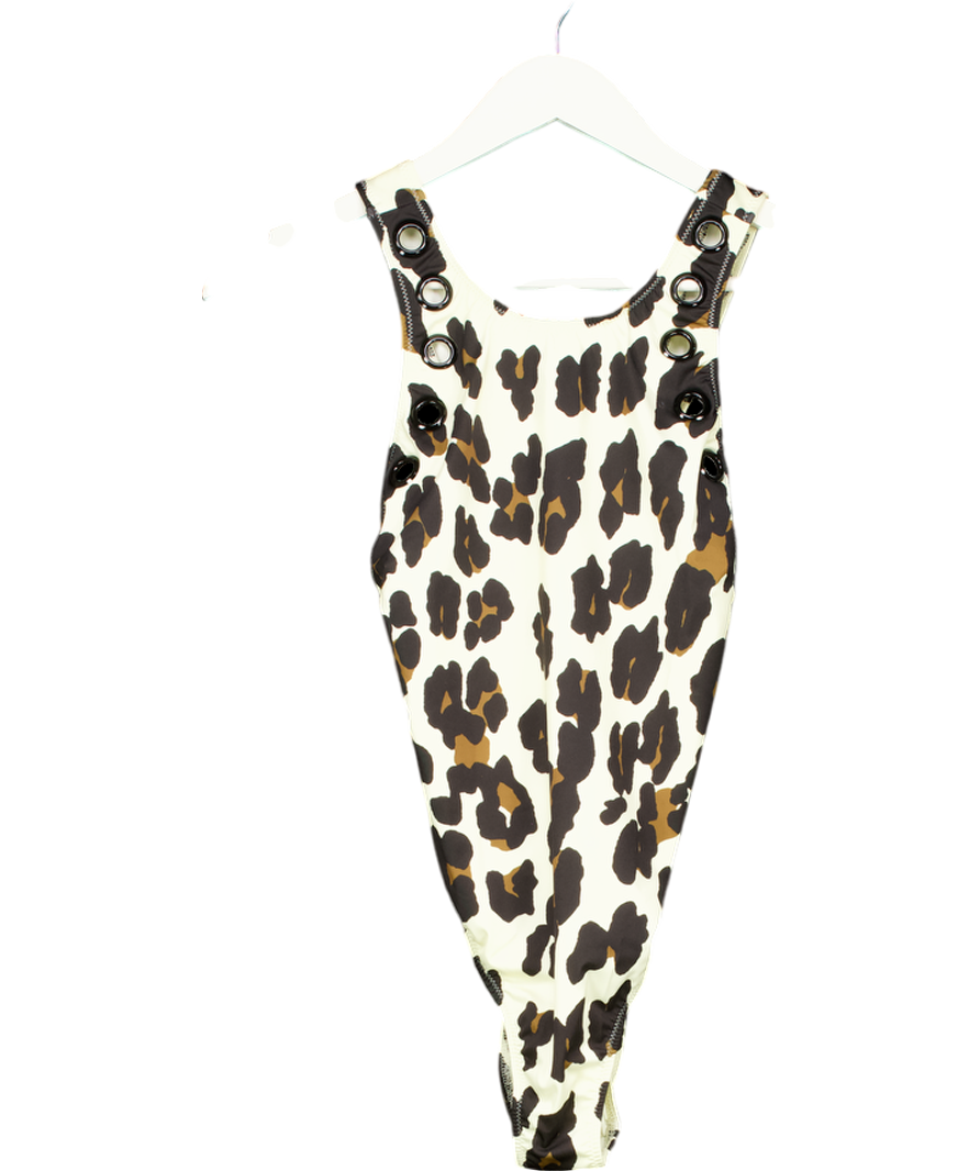 Solid & Striped Cream The Jackie Leopard Print Swimsuit UK S