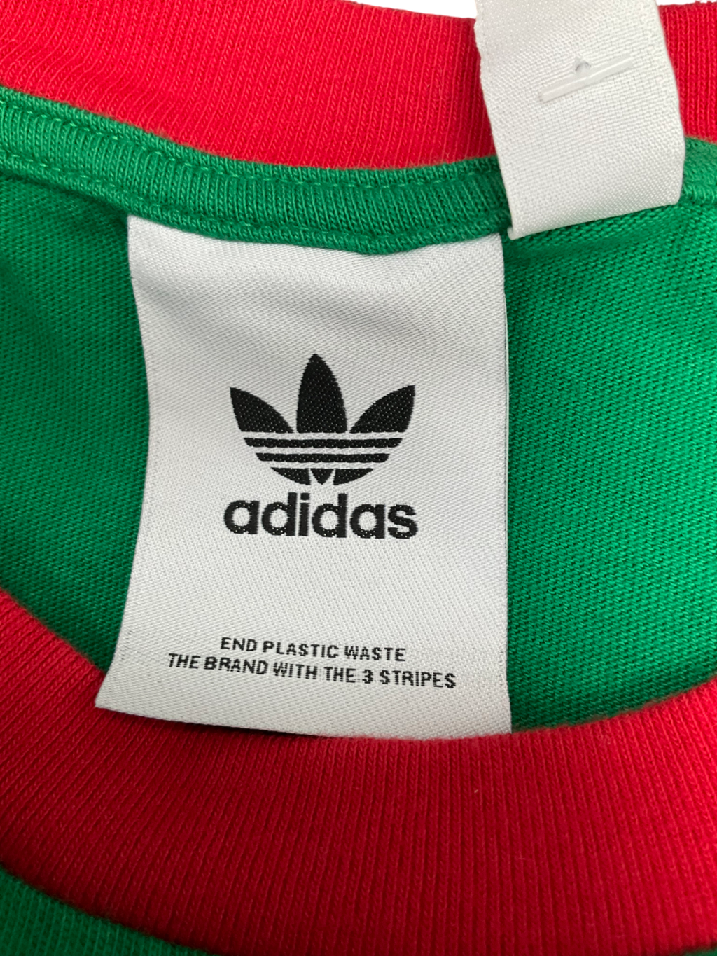 adidas Green Three Stripe Team T-shirt UK M