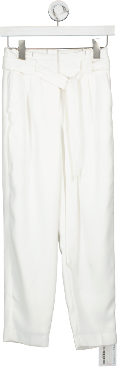 express White High Waisted Ankle Trousers UK S