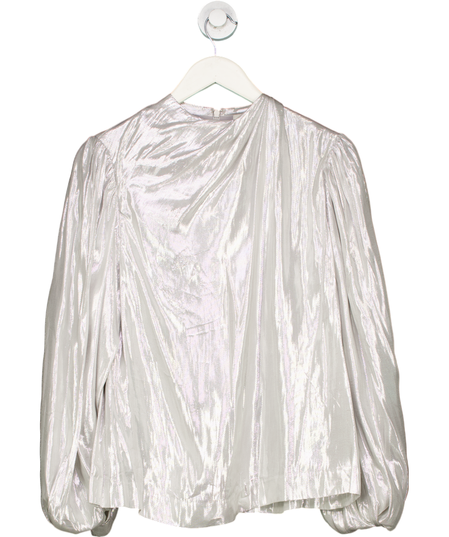By Malina Silk Metallic Blouse UK S