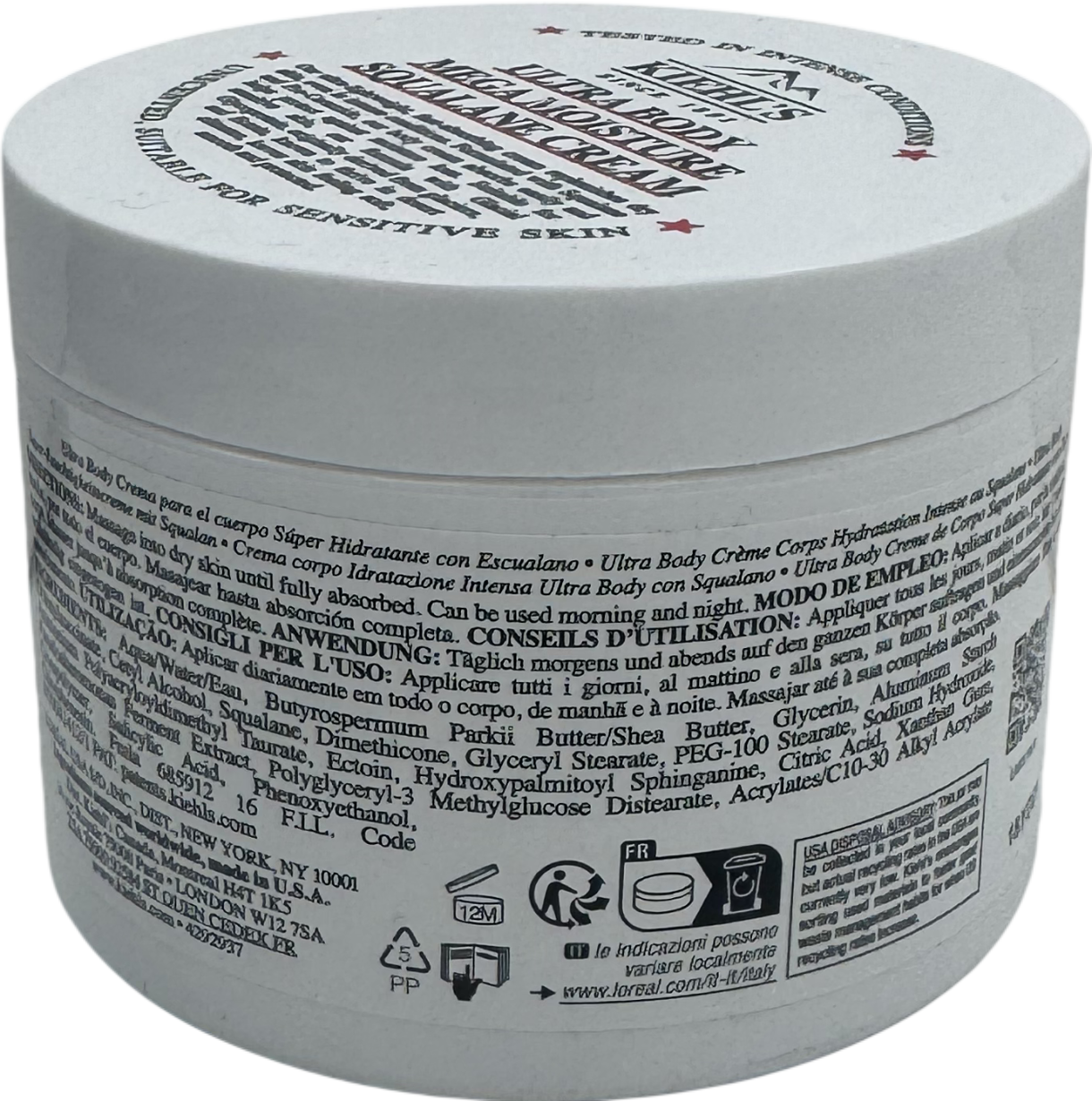 Kiehl's Ultra Body Mega Moisture Squalane Cream 250ml