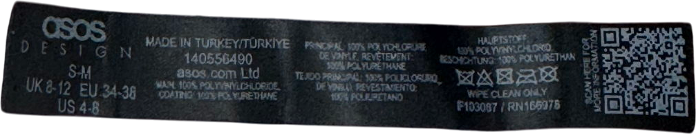 ASOS Red Half Moon Waist Belt UK M