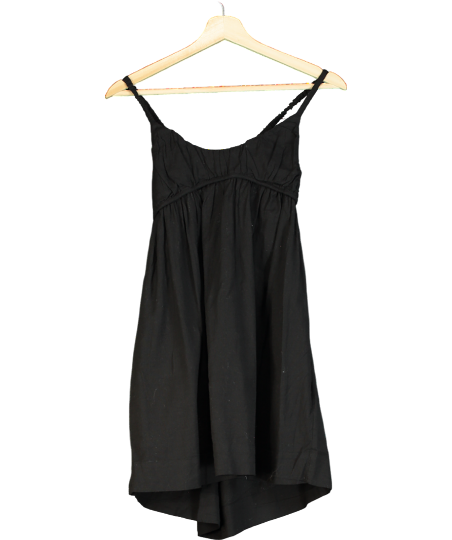 Free People Black Cotton Mini Dress UK S