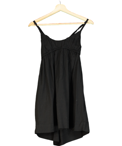 Free People Black Cotton Mini Dress UK S