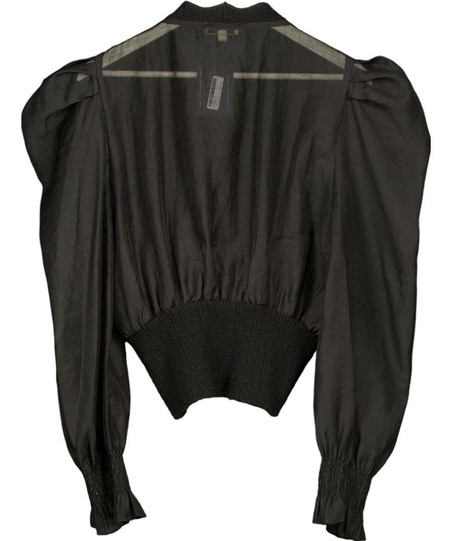 Jovonna London Black The Fen Puff. sleeve Cardigan UK S