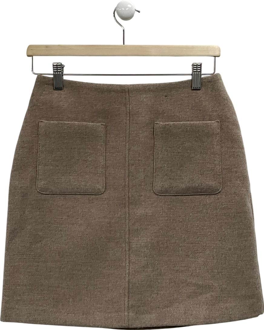 TU Beige Neutral Tweed Mini Skirt UK 8