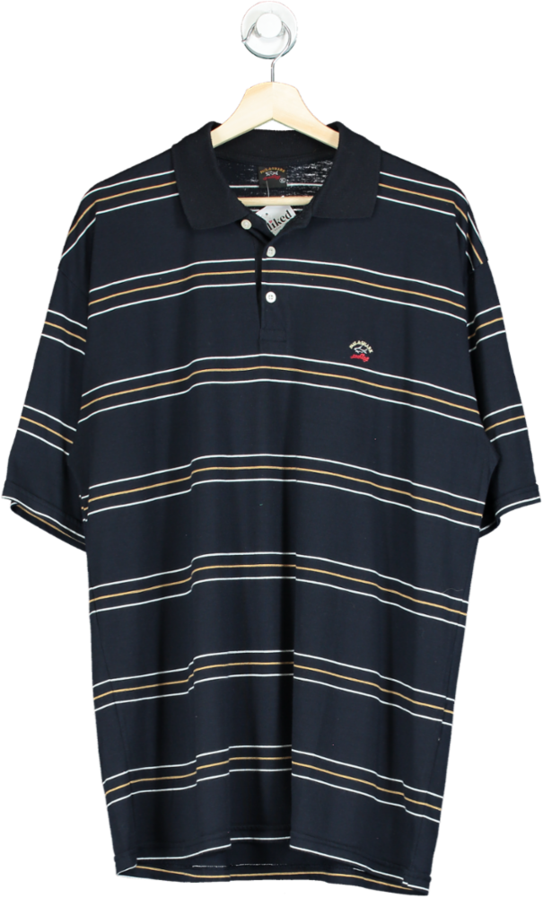 Paul & Shark Navy Striped Polo Shirt UK XL
