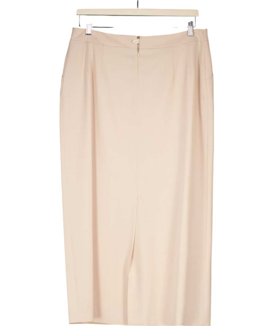 M&S Per Una Beige Pencil Skirt UK 14