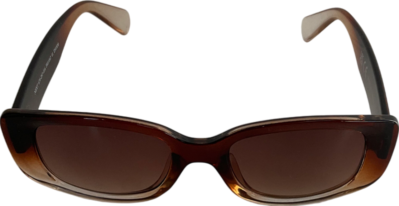 Next Brown Slim Rectangle Sunglasses One Size