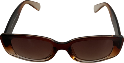 Next Brown Slim Rectangle Sunglasses One Size