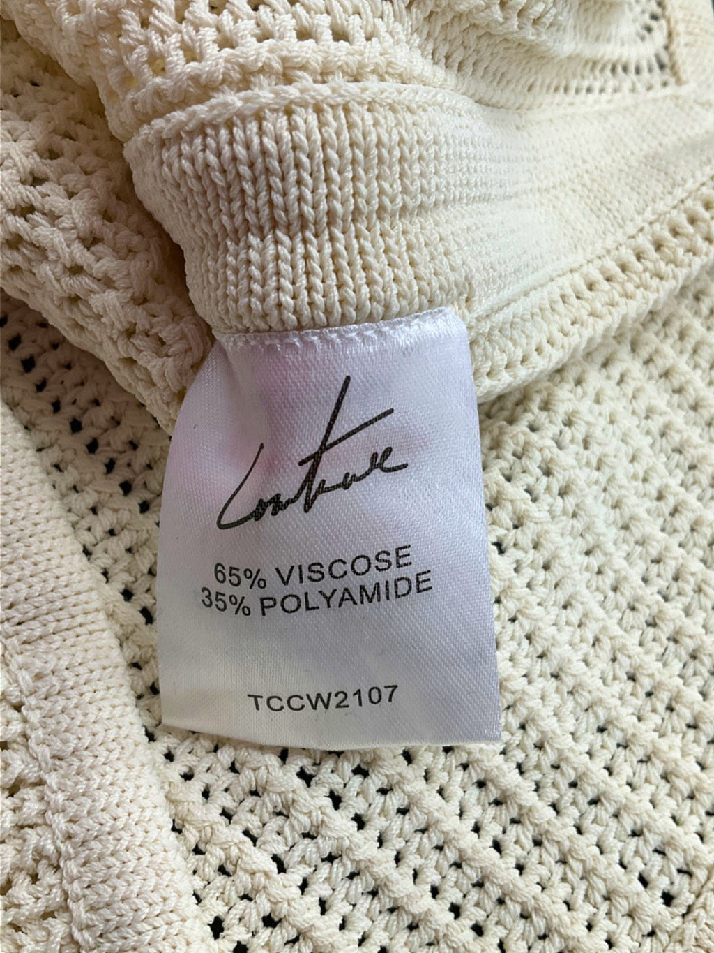 The Couture Club Beige Knitted Skirt UK 6