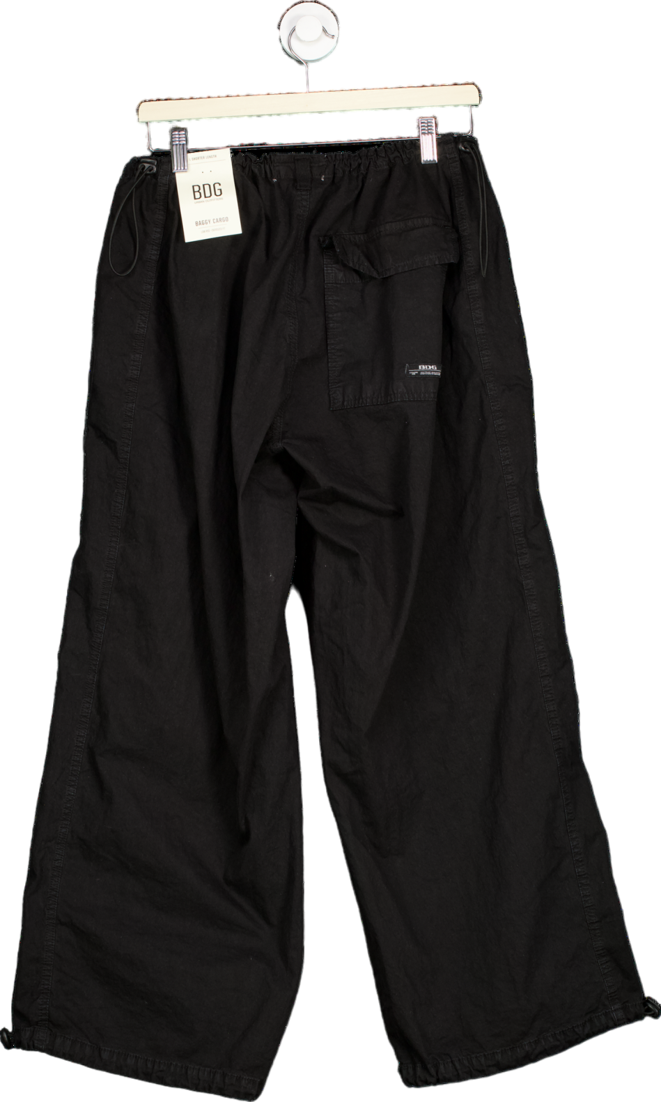 Urban Outfitters BDG Black Baggy Cargo Low Rise Oversized Fit Trousers Large