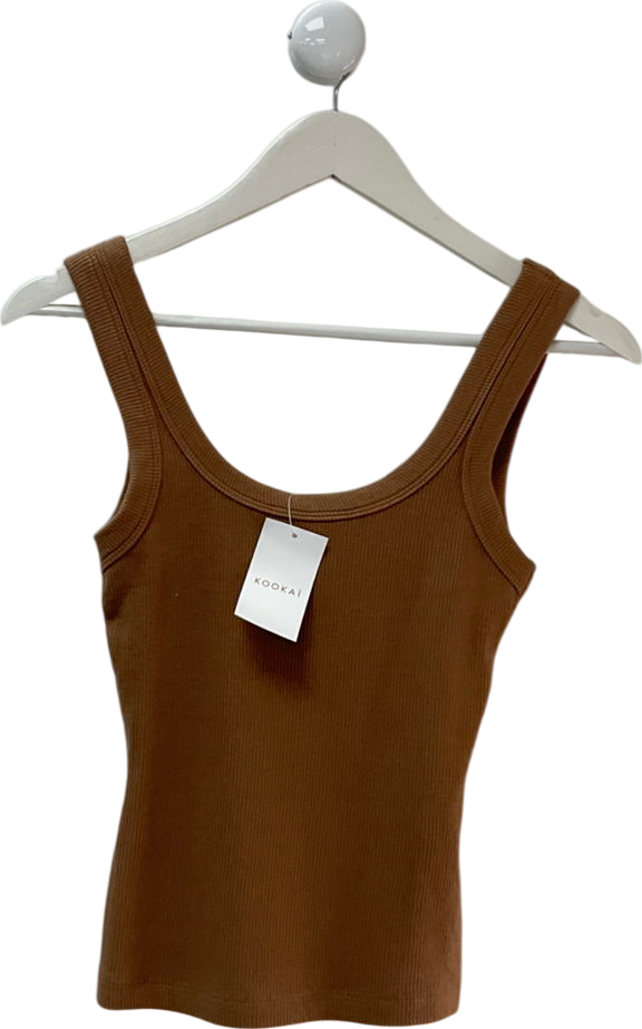 kookai Beige Romeo Tank Top UK 8