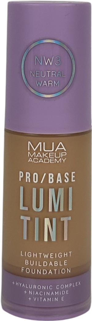 MUA Pro/base Lumi Tint Foundation Nw3 Neutral Warm 30ml