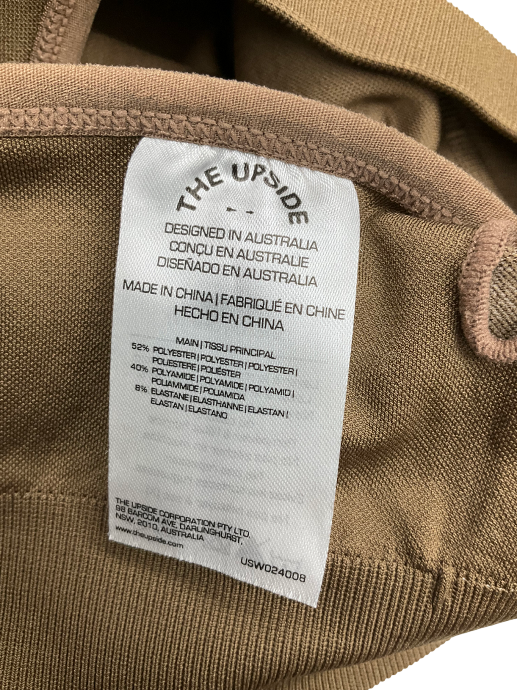 The Upside Brown Form Seamless High Rise Leggings And Kelsey Bra UK 8