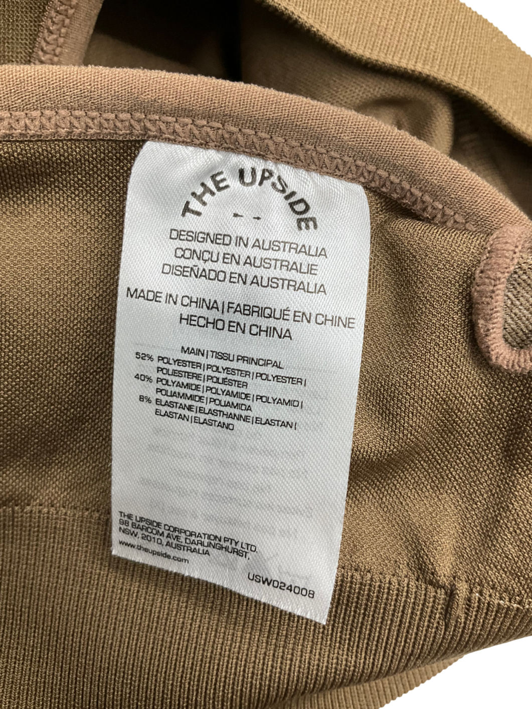 The Upside Brown Form Seamless High Rise Leggings And Kelsey Bra UK 8