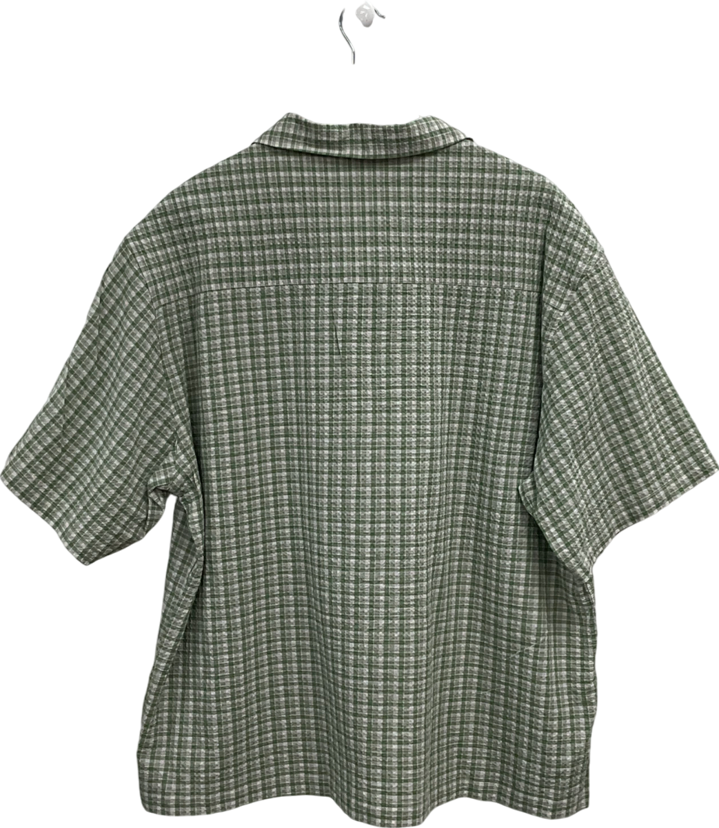 ASOS Green Relaxed Boxy Shirt In Check UK L