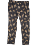 Dolce & Gabbana Black Leopard Print Trousers UK XL