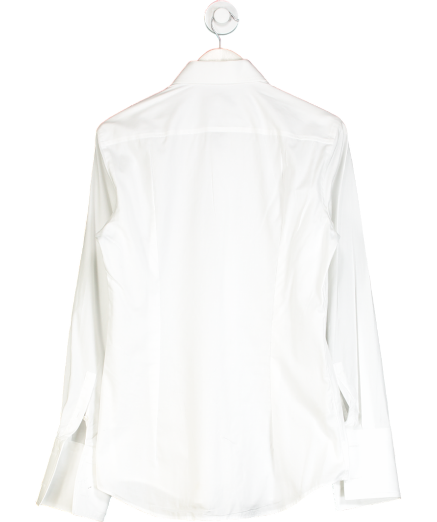 BOSS White Slim Fit Cotton Shirt UK S