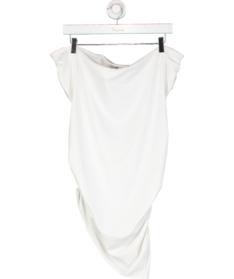 Mars the Label White One Shoulder Drape Top UK 14