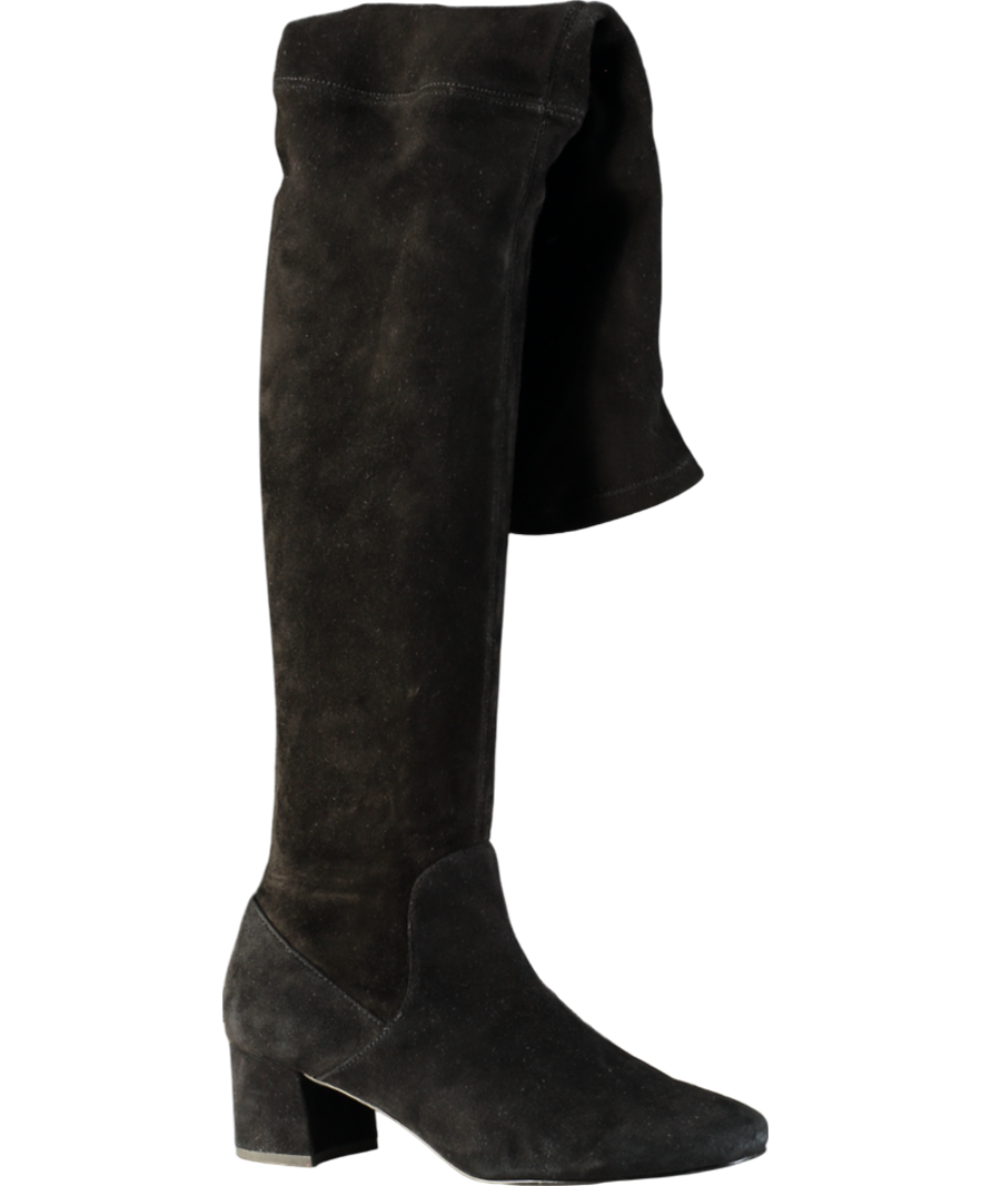 & Other Stories Black Suede Knee High Boots UK 4 EU 37 👠