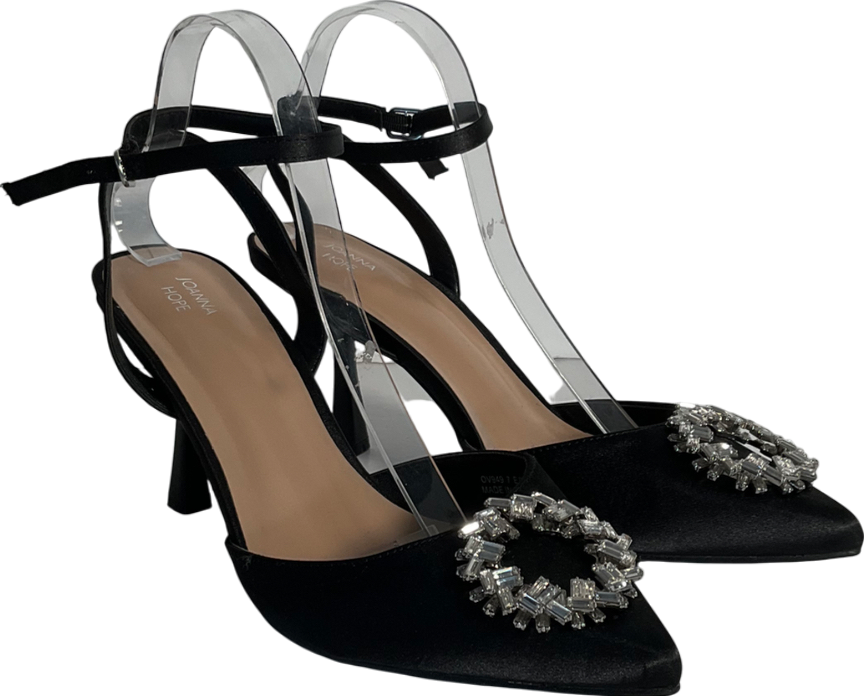 joanna hope Embellished Detail Occasionally Black Heels UK 7 EU 40 👠