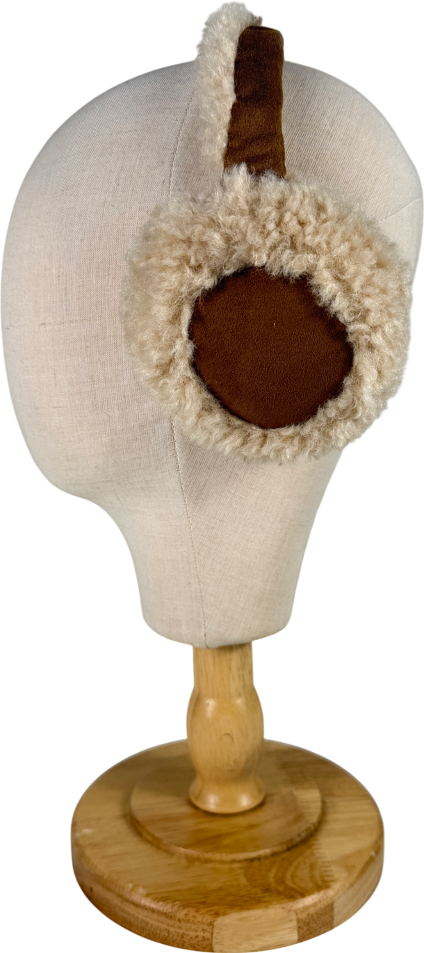 H&M Cream Fluffy Earmuffs One Size