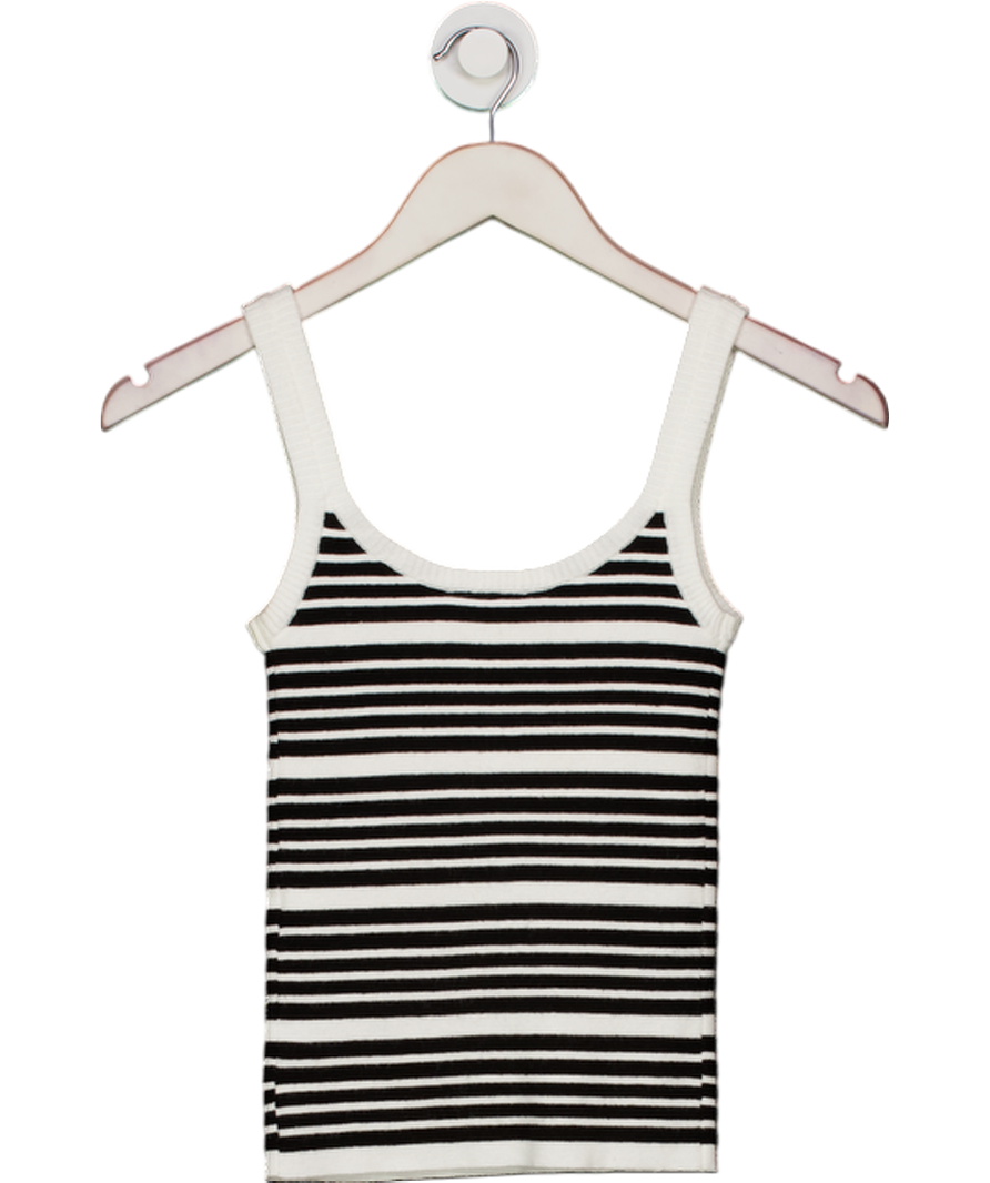 4th & Reckless Black And White Stripe Knitted 4th Vest Top UK 8